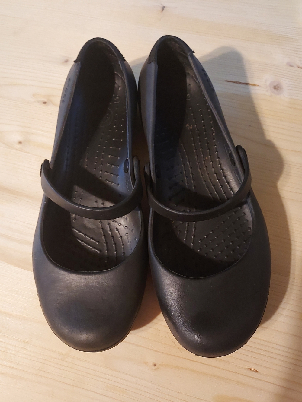 CROCS Black Mary Jane Flat Shoes W 6